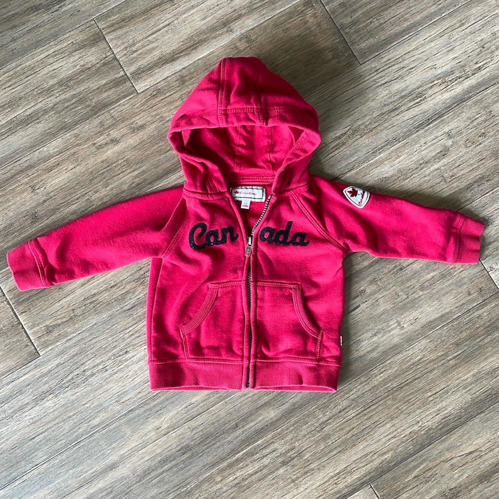 Canadiana red sweatershirt 12-18 months